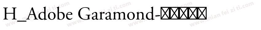 H_Adobe Garamond字体转换